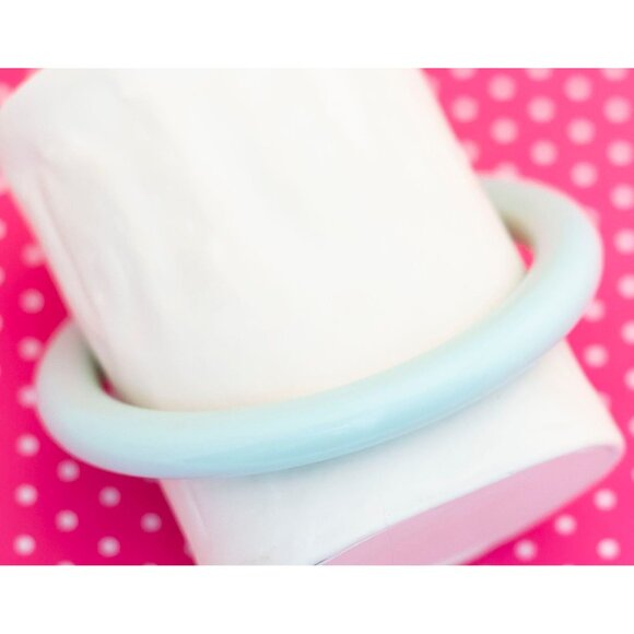 Vintage Light Green/Blue Halo Bangle by Avon 8 inch - P20 - Picture 2 of 3